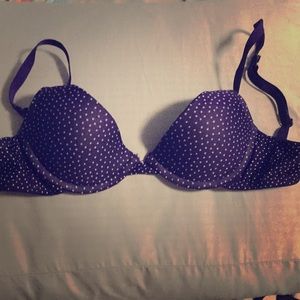 SO purple polka dot bra 32 A